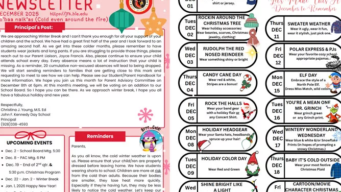 December 2025 newsletter imagery