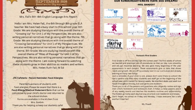Layout of September 2026 Newsletter